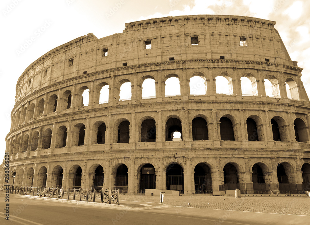 Coliseo, Roma, Italia, Antigua, Vitage