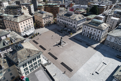 Valtellina, city of Sondrio, Garibaldi square.
