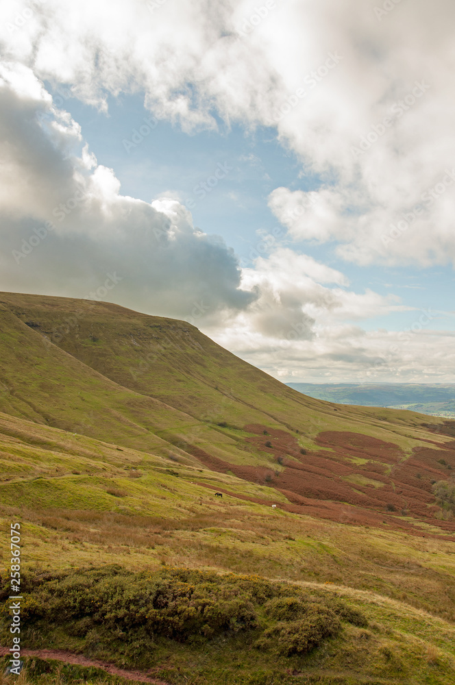 Brecon Beacons of Wales in the Autumn.