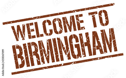 welcome to Birmingham stamp