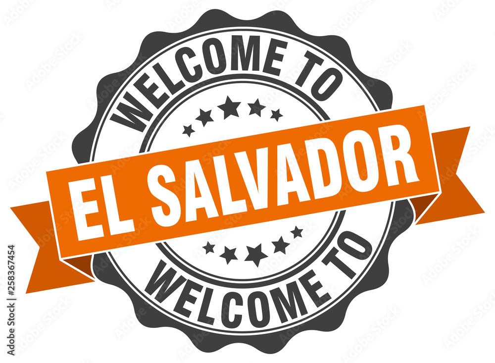 El Salvador round ribbon seal