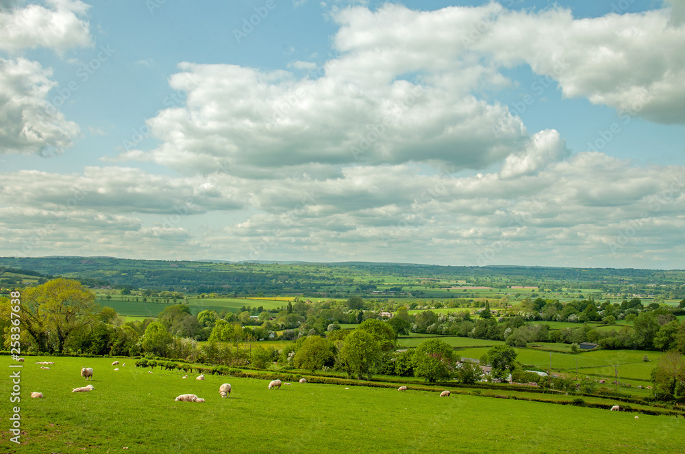 Summer landscape around the hills of Hay on Wye, England and Wales. Summer landscape around the hills of Hay on Wye, England and Wales.