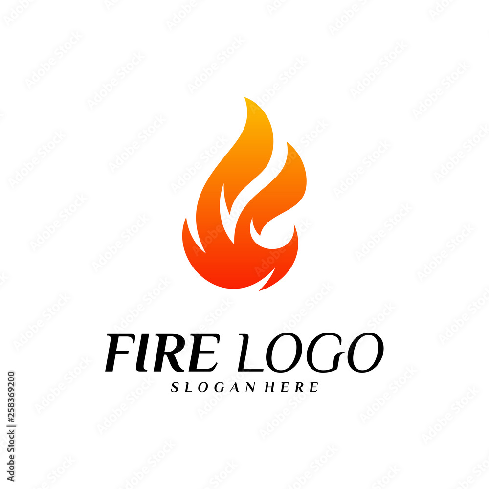 Fire Logo Design Concepts. Flame Logo Template Vector. Icon Symbol Fire Logo Design Concepts. Flame Logo Template Vector. Icon Symbol