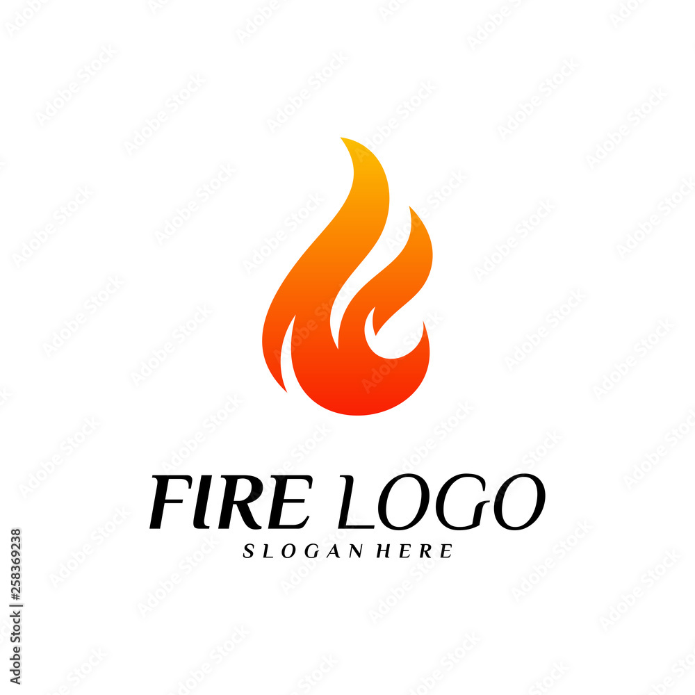 Fire Logo Design Concepts. Flame Logo Template Vector. Icon Symbol Fire Logo Design Concepts. Flame Logo Template Vector. Icon Symbol