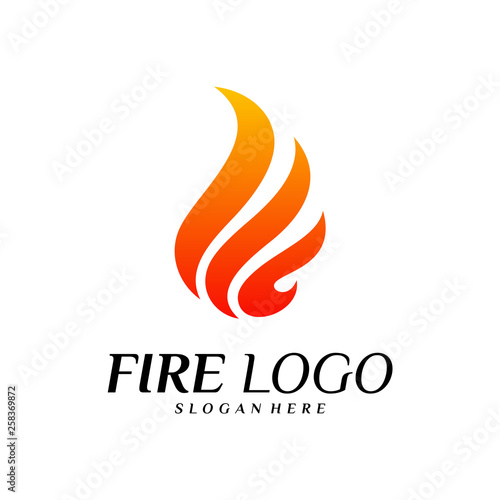 Fire Logo Design Concepts. Flame Logo Template Vector. Icon Symbol