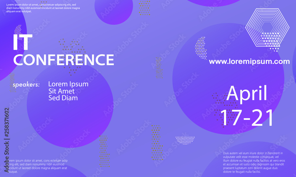 Fototapeta premium Conference announcement design template