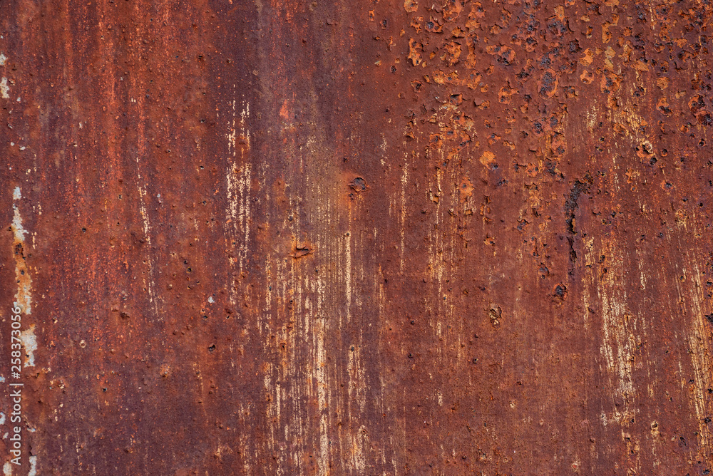 Macro texture of peeled paint on rusty iron closeup. Macro texture of peeled paint on rusty iron closeup.