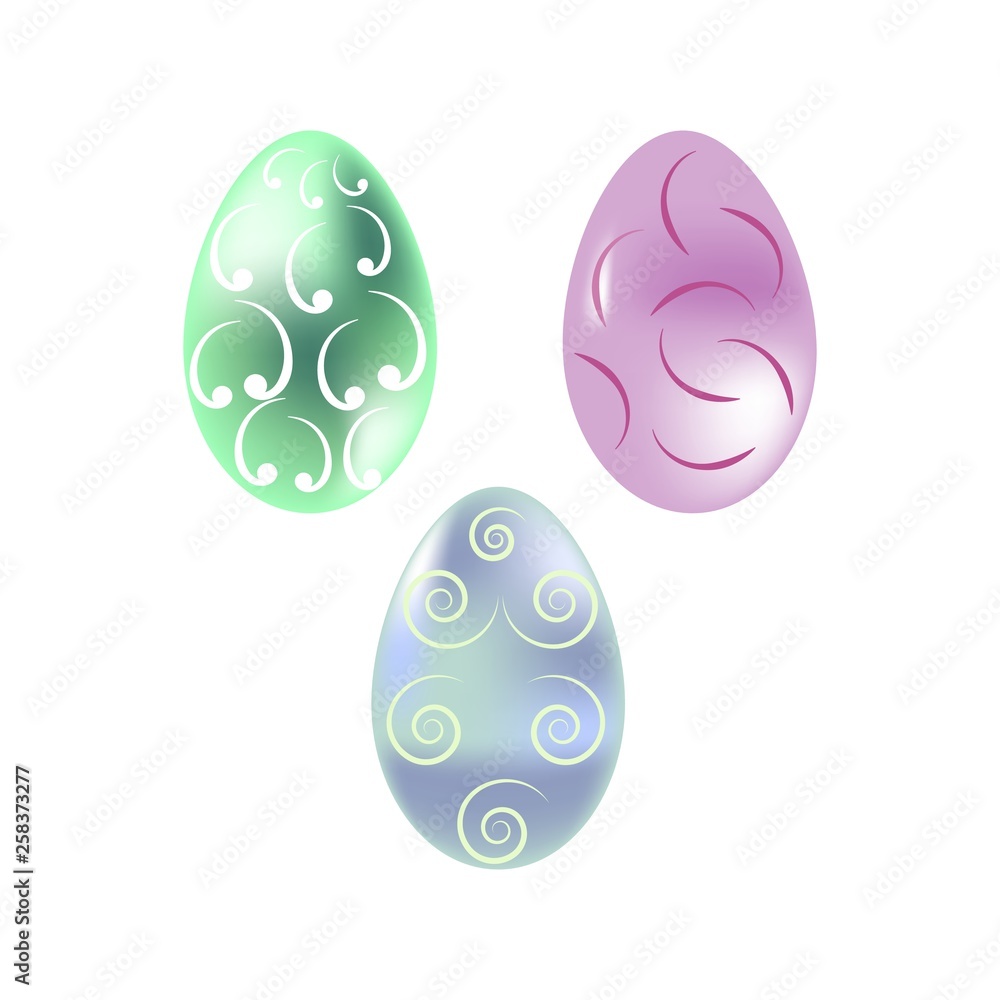 Easter eggs set. Holiday background. Modern stylish abstract background for greeting. Symbol love, life, spring. Colorful template for prints, banner, card, label. Design element. Vector illustration. Easter eggs set. Holiday background. Modern stylish abstract background for greeting. Symbol love, life, spring. Colorful template for prints, banner, card, label. Design element. Vector illustration.