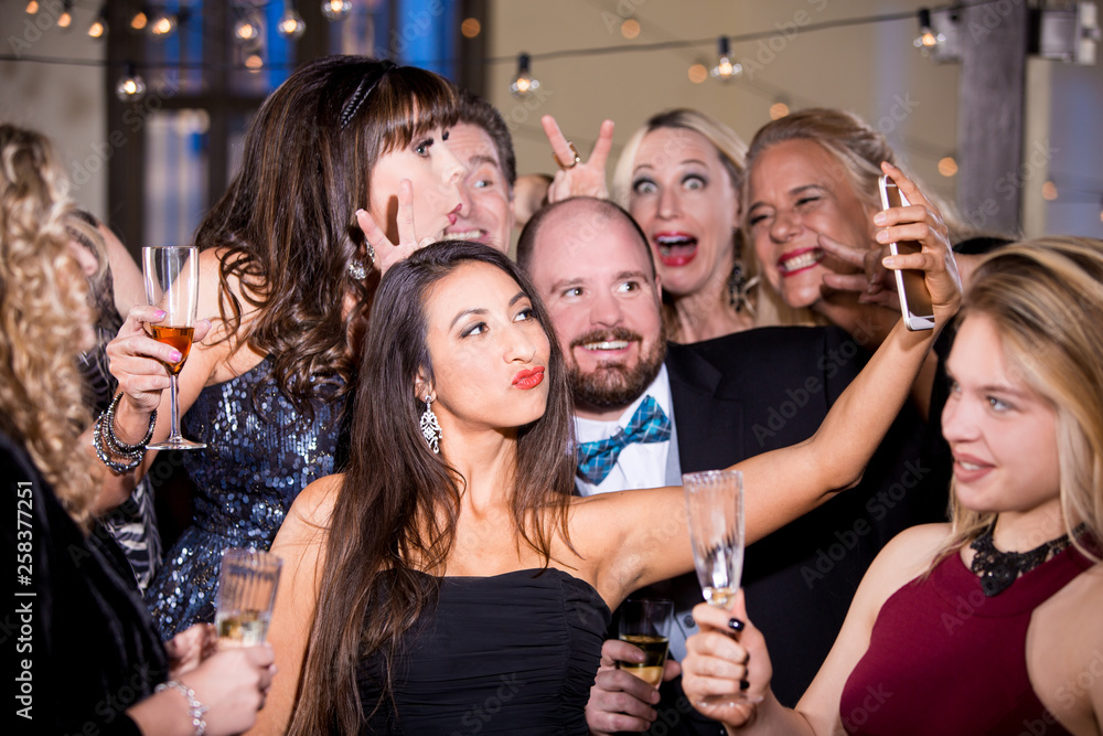 Pretty Woman Taking Party Selfie Pretty Woman Taking Party Selfie