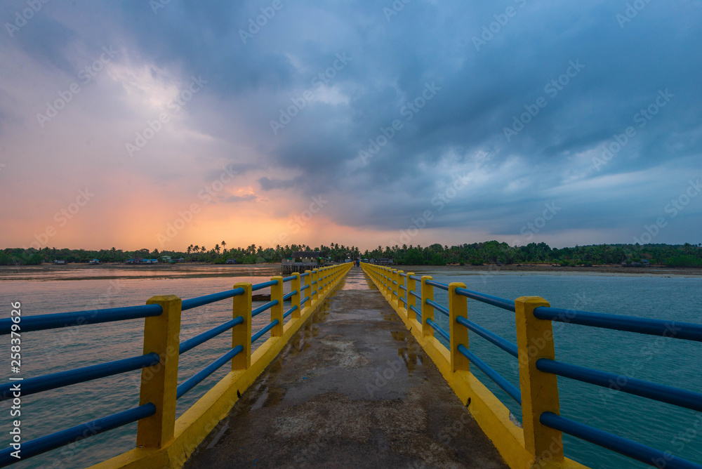 Wonderful sunset moment at  batam bintan indonesia