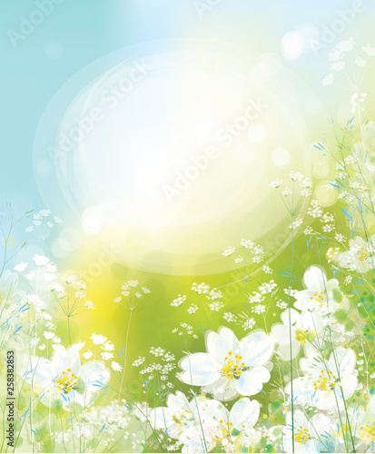 Vector spring floral background.