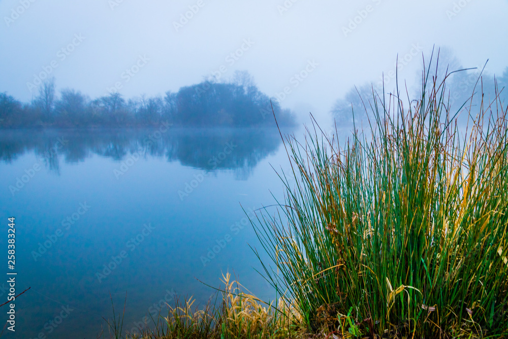 fog over lake fog over lake