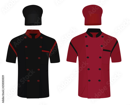 Chef uniform. shirt and hat. vector illustration