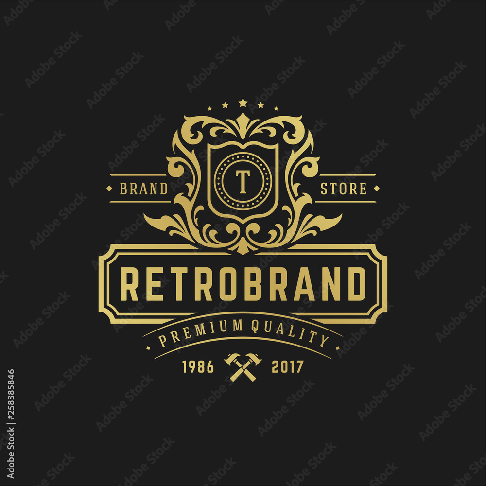Obraz premium Luxury logo design template vector illustration.