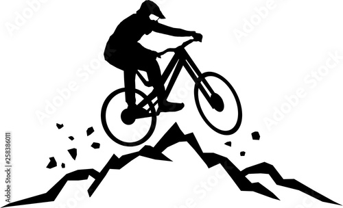 Mountain Biking Silhouette