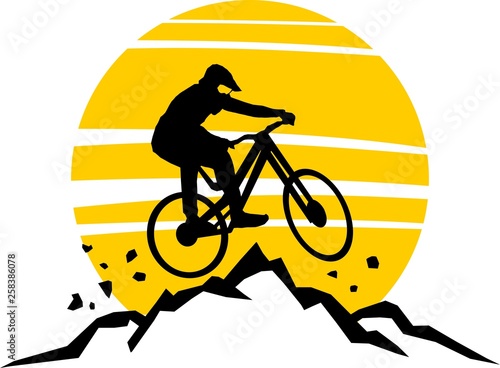 Mountain Biking Silhouette