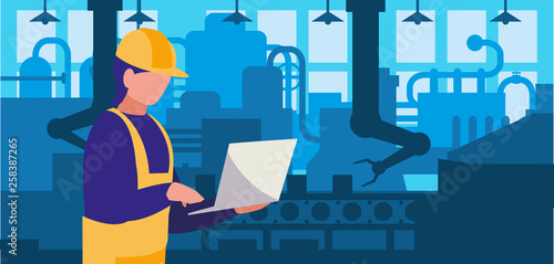 worker in factory workplace