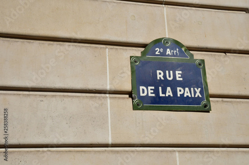 Paris; France - april 2 2017 : rue de la Paix photo