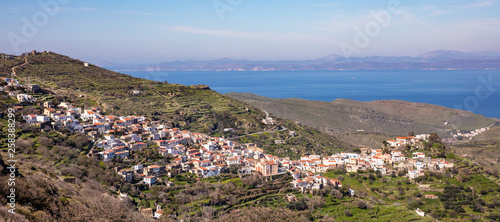 Greece, Kea island. Panoramic view of the capital city, Ioulis © Rawf8