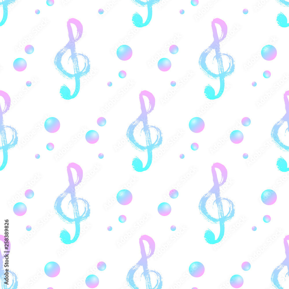 Holographic treble clef pattern Holographic treble clef pattern