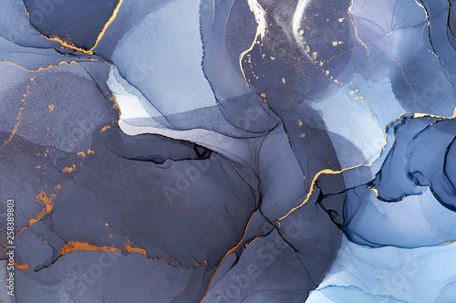 Fototapeta Szaro-niebieska abstrakcja cieniowana na ścianę
