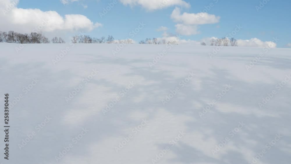 winter landscape with blue sky and clouds winter landscape with blue sky and clouds