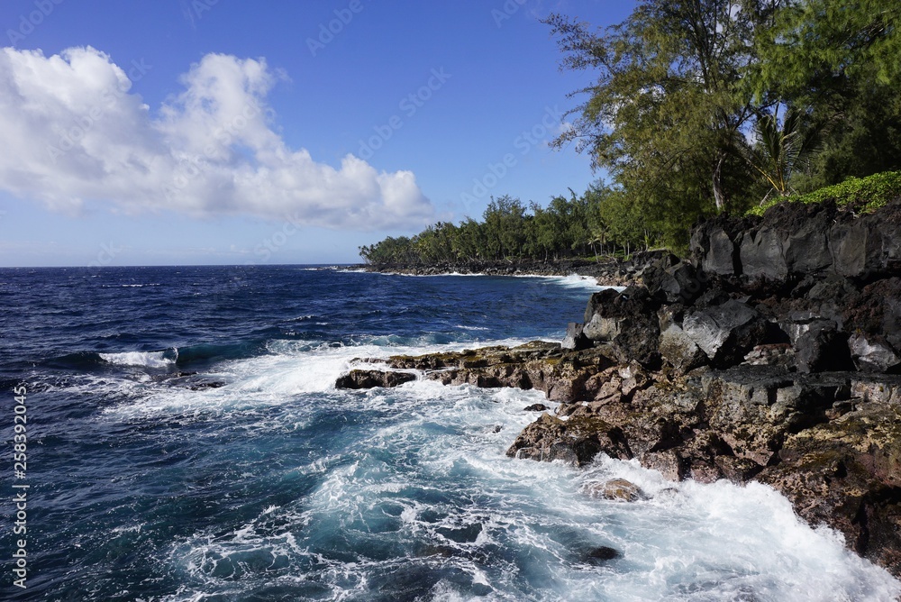 Rocky coastline in Hawaii