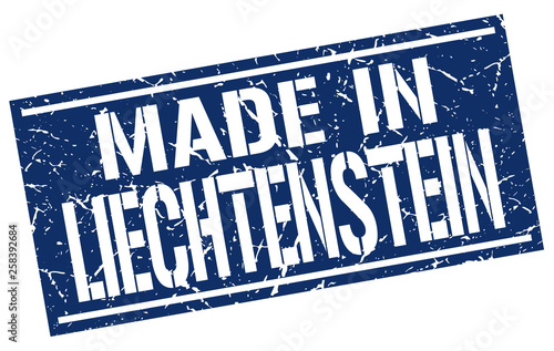 made in Liechtenstein stamp