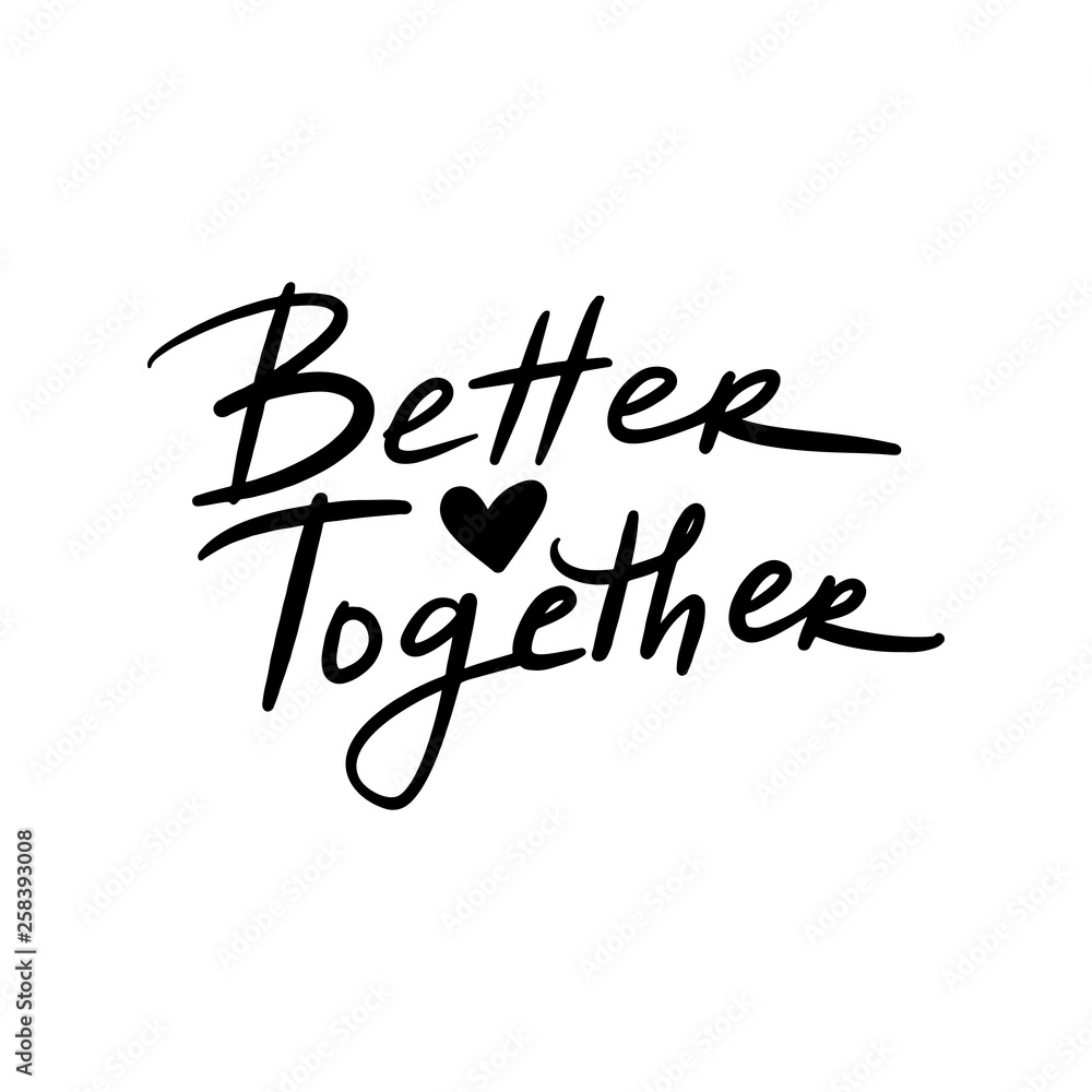 Vector hand drawn lettering phrase about love. Vector hand drawn lettering phrase about love.