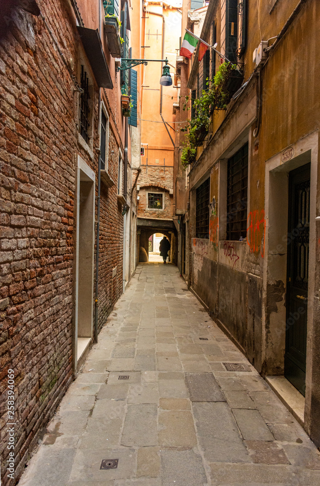 Italy, Venice, views and architectural details typical of the Venetian style.