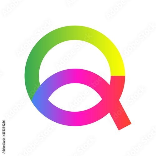 Letter Q logo icon design template elements. Gradient color. EPS 10 photo