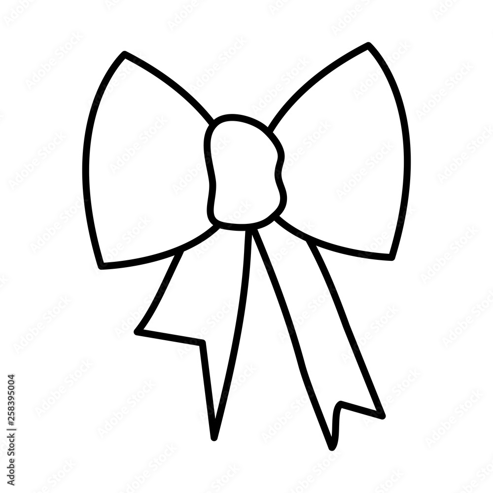 Fototapeta premium ribbon bow decorative icon