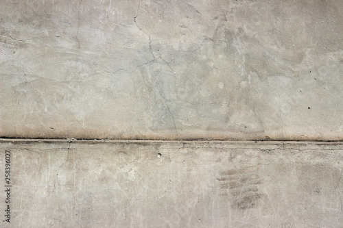 Old concrete cement mortar bare wall with horizontal line surface texture