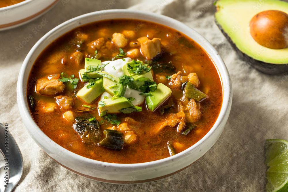 Homemade Mexican Pozole Soup