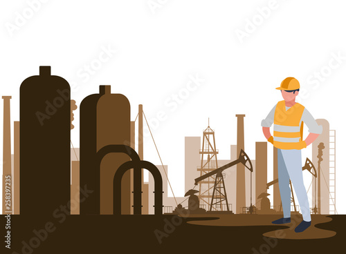 oil industry worker avatar character