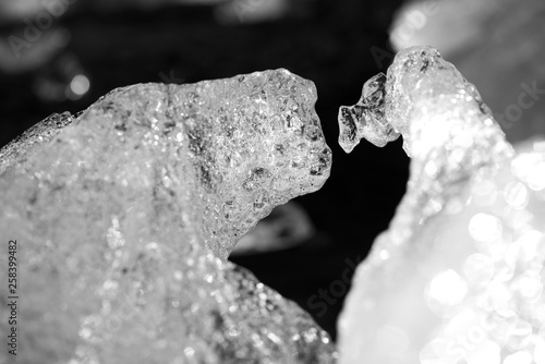 Iceland Diamond Beach Ice close-up