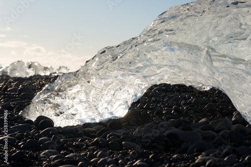 Iceland Diamond Beach Ice close-up