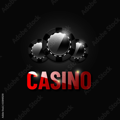 Casino banner with chips