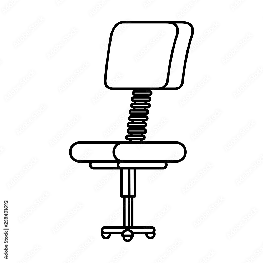 office chair isolated icon office chair isolated icon