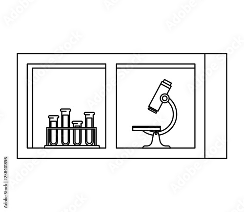 laboratory shelf isolated icon