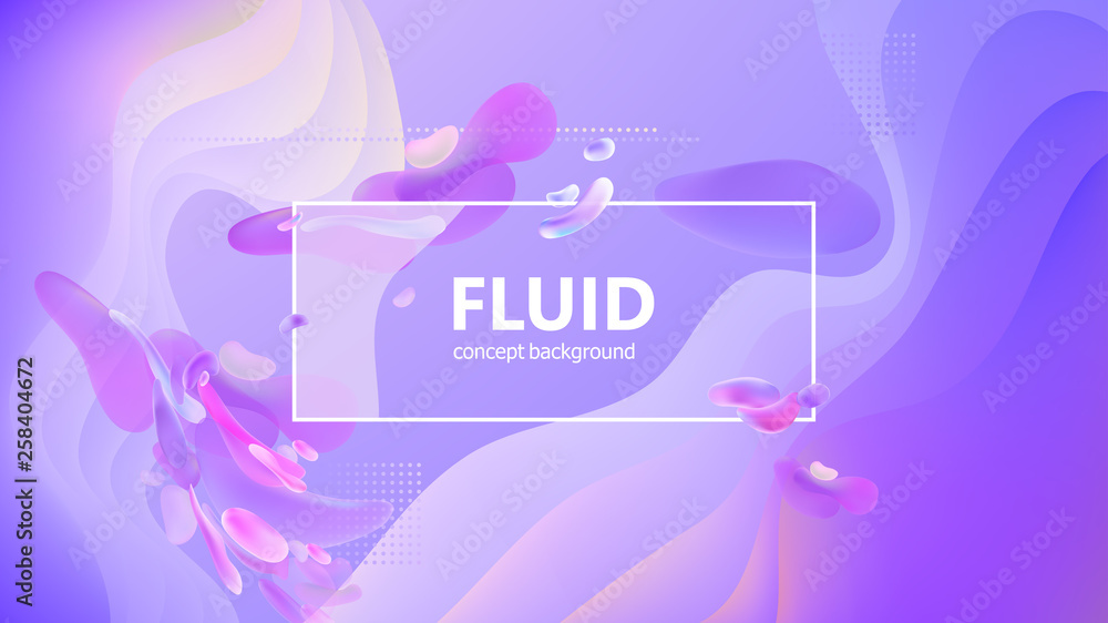 Fluid gradient shapes composition. Liquid color background design. Design posters. Vector illustration. Eps10