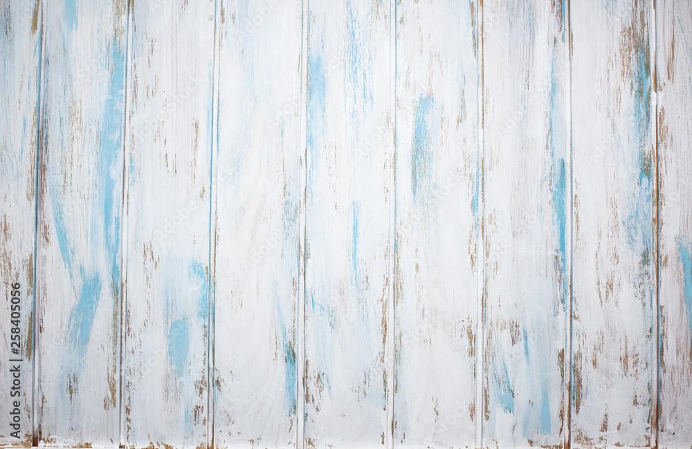 White painted old wooden background