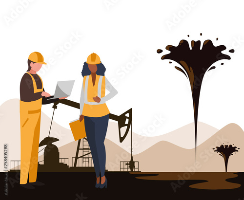 oil industry workers avatars characters