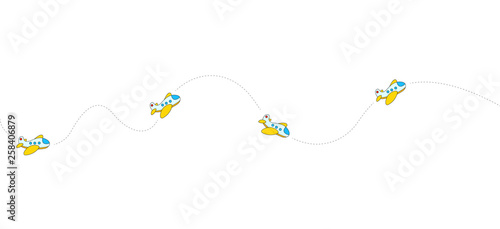 aeroplanino, aereo, volare, icona, stilizzato, 