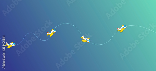 aeroplanino, aereo, volare, icona, stilizzato, 