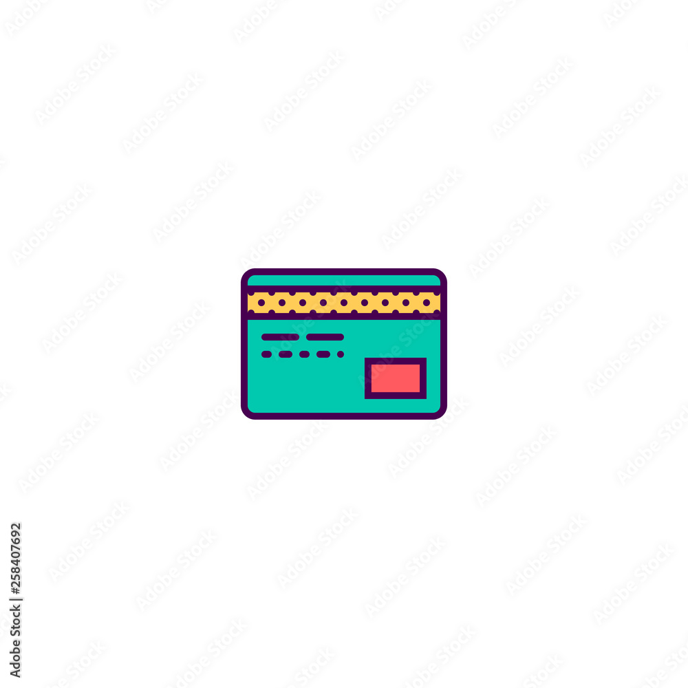 credit card icon line design. Business icon vector design credit card icon line design. Business icon vector design