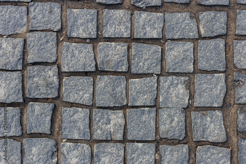 texture of old paving tiles