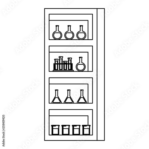 laboratory shelving isolated icon