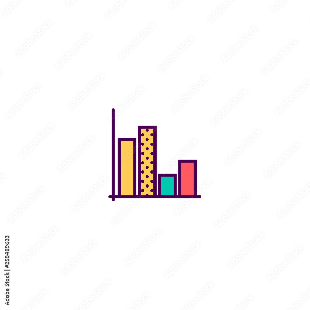 graph icon line design. Business icon vector design