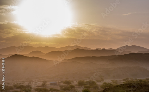 Sunrise in Danakil in Ethiopian